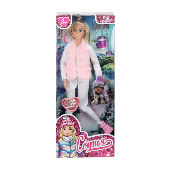 Кукла 29см София, руки и ноги сгиб., акс, кор