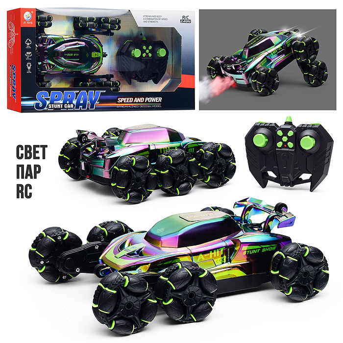 Машина JT693 "Неоновый движ" р/у, 27 MHz, в коробке