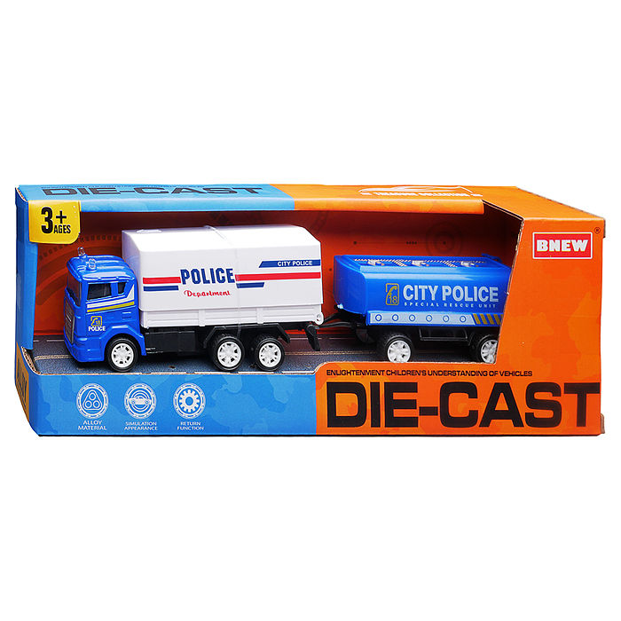 Машина BX-180 "Полиция города" металл, в коробке