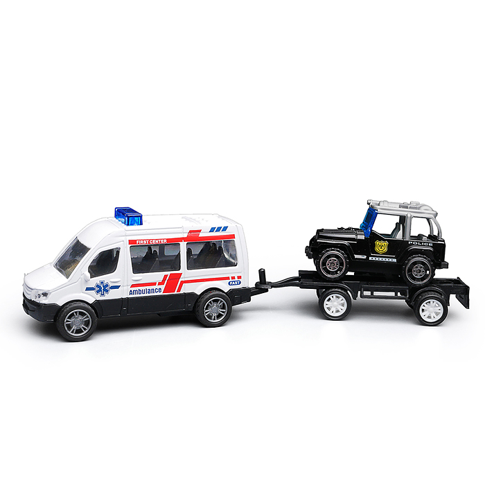 Машина BX-197 "Полицейская служба" металл, в коробке