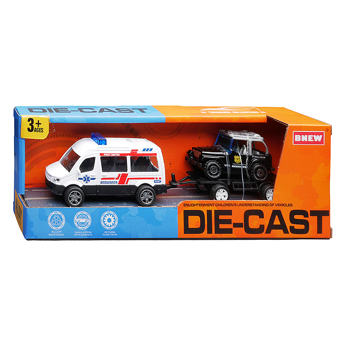 Машина BX-197 "Полицейская служба" металл, в коробке