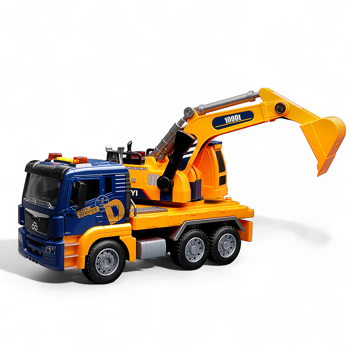 Машина WY1114A "Экскаватор" 1:10 (свет, звук) в коробке