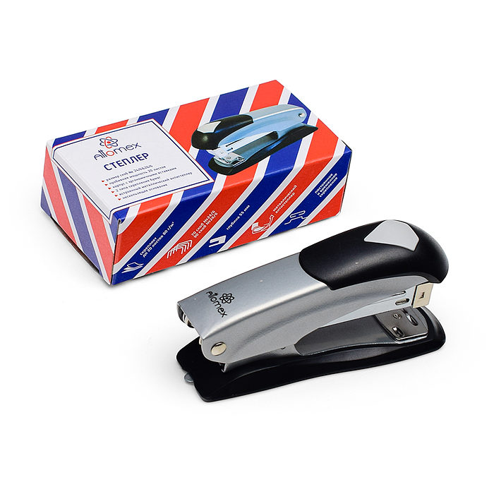 Степлер 24/6&26/6 (мощность 20 листов, глубина скрепления 55 мм) металлический