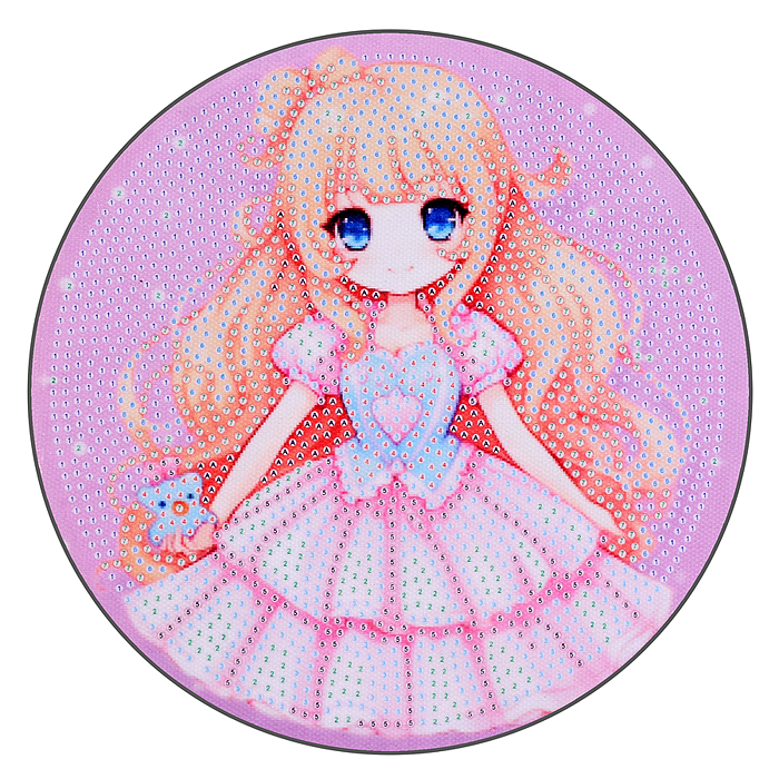Мозаика алмазная 00-7589 "Девочка Анимэ" 20см