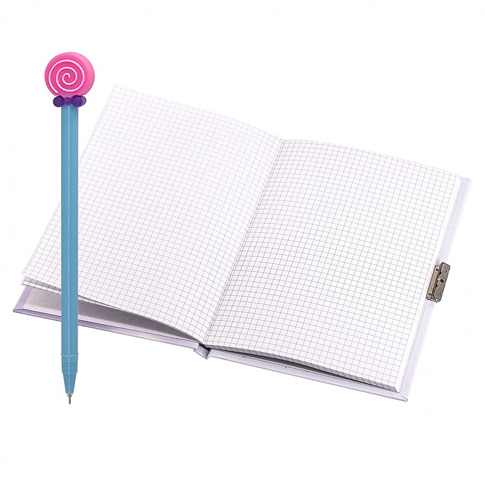 Подарочный блокнот в футляре, 20,5 см * 22,5 см, эффект 3D, ручка, клетка, 50 л., "Принцесса", голуб