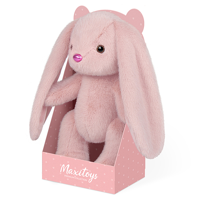 Зайка Розовый, 20 см, в коробке