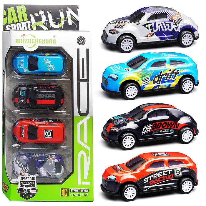 Набор машин KZ957-015 "Бумеранг сити" металл, в коробке