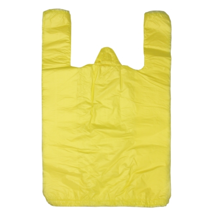 Пакет ПЭ типа "майка" 25+12х45см (9) "Желтая" 