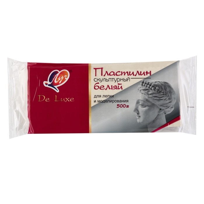Пластилин скульптурный, 500 г (белого цвета)