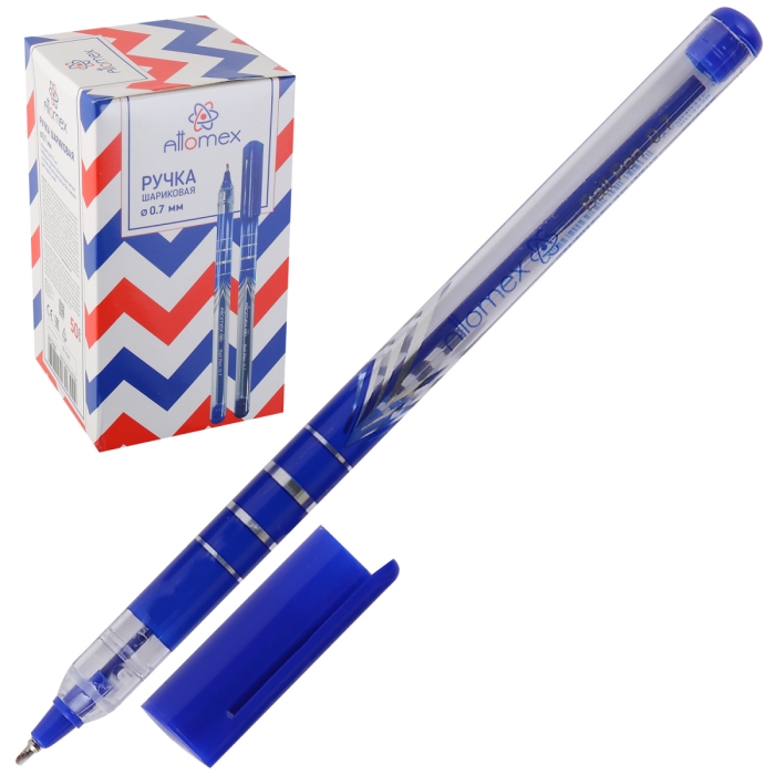 Ручка шариковая "Attomex" d=0,7 мм, ультра гладкое письмо, чернила на масляной основе, синяя