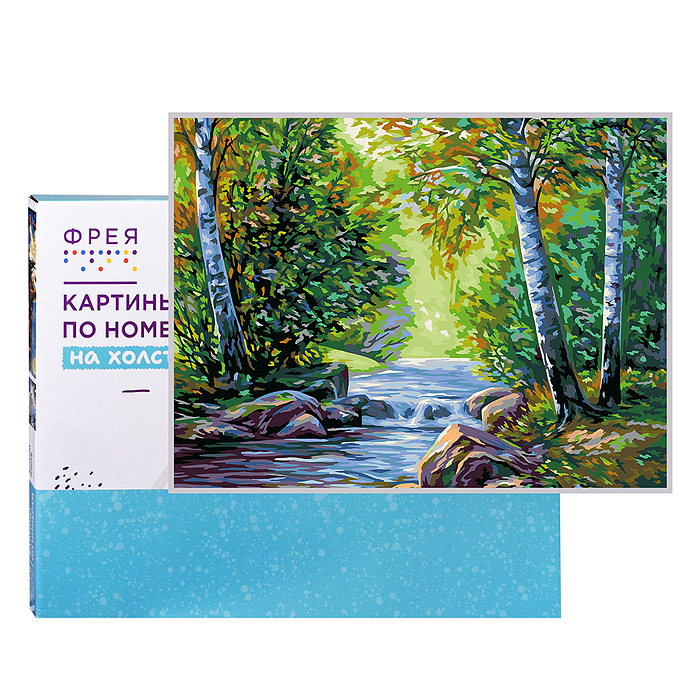 Набор для раскрашивания по номерам 50х40 "Река в лесу"