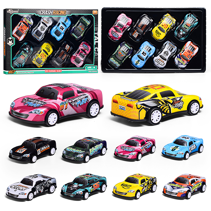 Набор машин KZ957-049 "Дорожная гонка" металл, в коробке