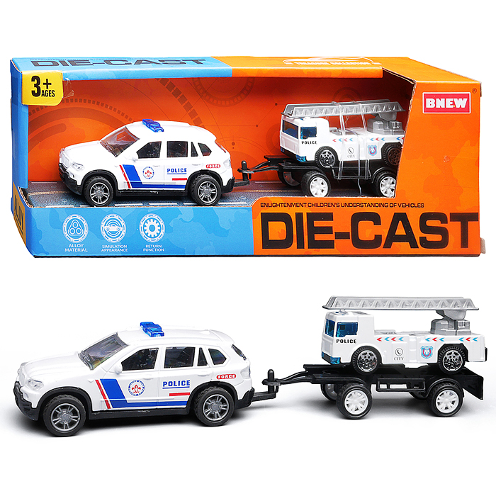 Машина BX-194 "Городская служба полиции" металл, в коробке 