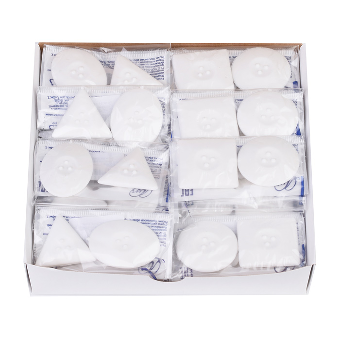 Ластик фигурный белый "Геометрия" набор 2 шт