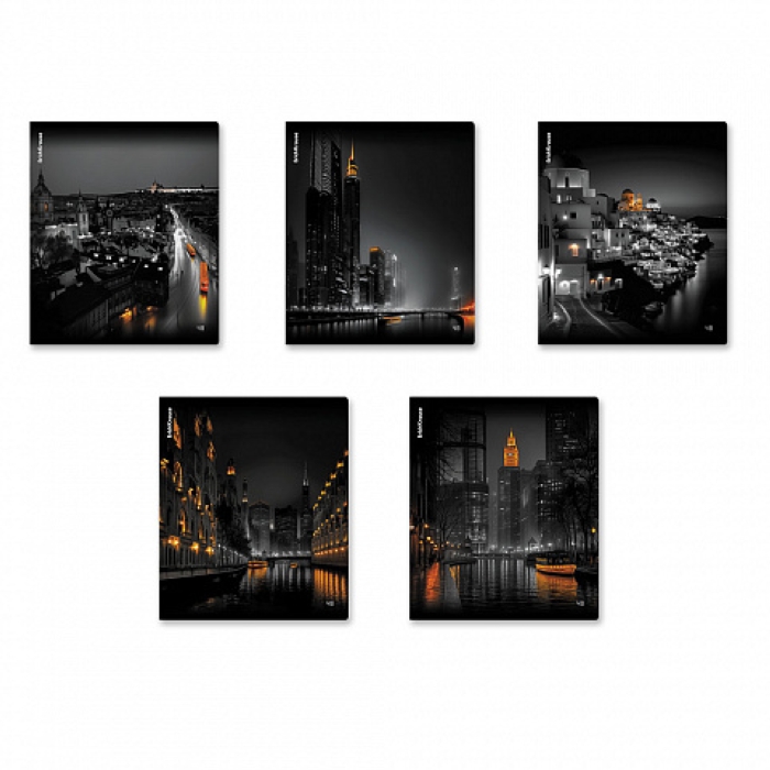 Тетрадь 48л. клетка "Urban Lights" глянцевая ламинация