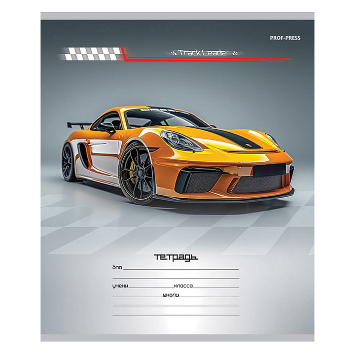 Тетрадь 12л. косая линия "Разные автомобили- 4" 