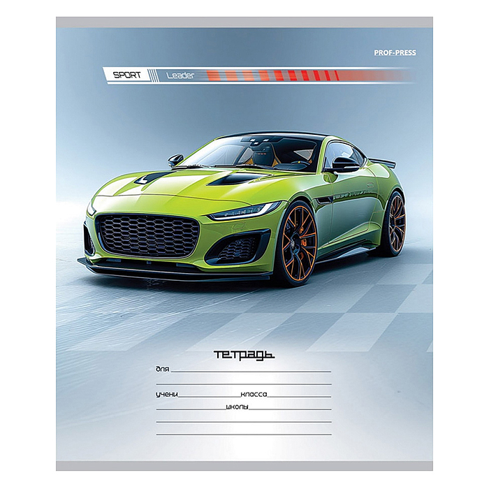 Тетрадь 12л. косая линия "Разные автомобили- 4" 