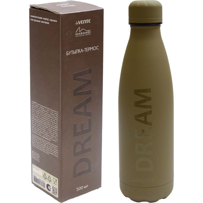 Бутылка-термос "Marandi" 500 мл, 26,3x7,6x7,6 см, 8-12 часов, нержавеющая сталь, с герметич