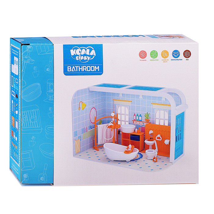 Фото к товару Набор мебели FDE87112 "Ванная комната" в коробке Набор мебели FDE87112 "Ванная комната" в коробке