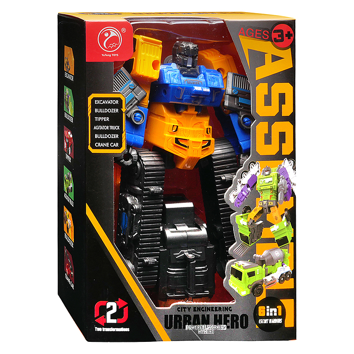 Робот 908-3D трансформирующийся в экскаватор, в коробке