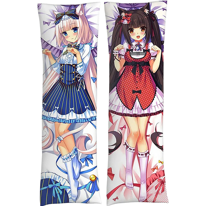 Подушка мягкая Дакимакура Некопара 120см Подушка мягкая Дакимакура Некопара 120см