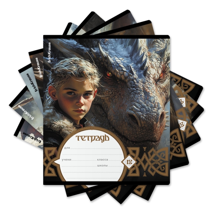 Тетрадь 18л. клетка "Dragon Quest"