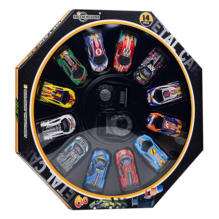 Набор машин KZ957-069 "Гонки на бумеранге" металл, в коробке