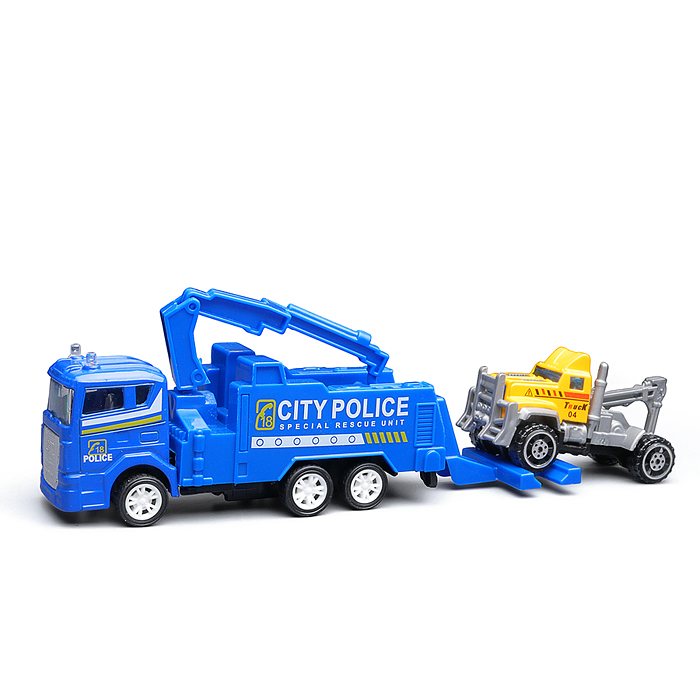 Машина BX-193 "Эвакуатор полицейский" металл, в коробке