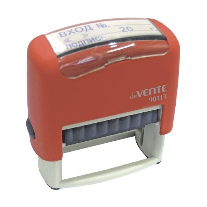 Штамп автоматический стандартный 9011T, готовый к работе №08 "Исх. №, дата, подпись" 38x14мм
