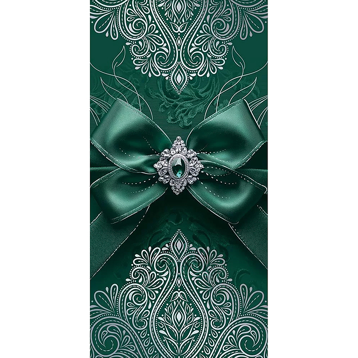 Конверт для денег без надписи (зелёный бант) Конверт для денег без надписи (зелёный бант)