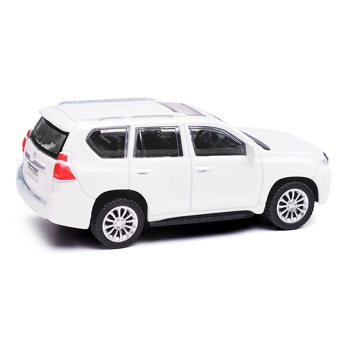 Машина металл Toyota Land Cruiser Prado 10,5 см, (белый) инерц, в коробке