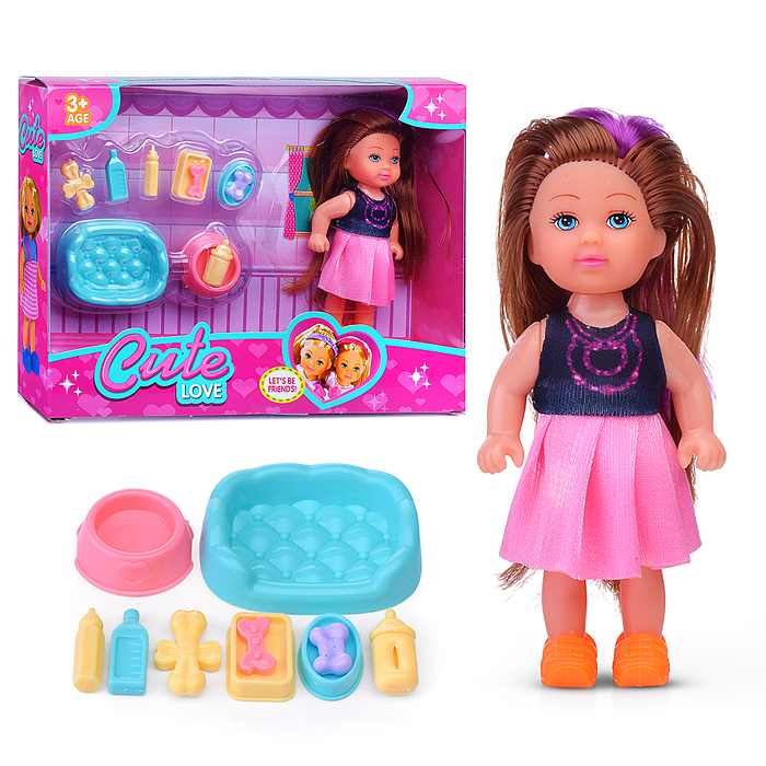 Кукла SM011-8 "Элла" с аксессуарами, в коробке