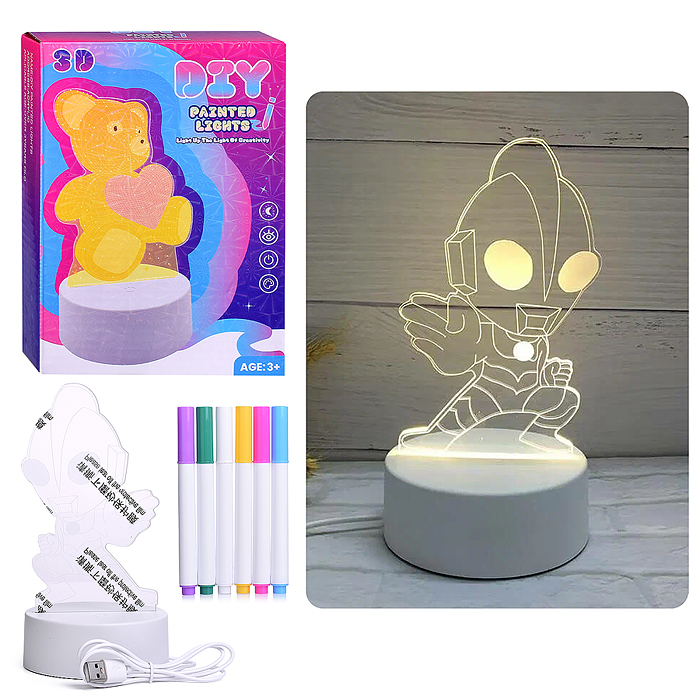 Ночник детский CY721-7 "Супер герой" в коробке