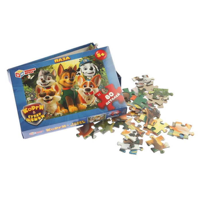 Пазлы 80 "Корги & Суперщенки"