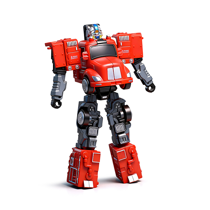 Робот 788-92Y 5 в 1 трансформирующийся в пожарную машину, в коробке