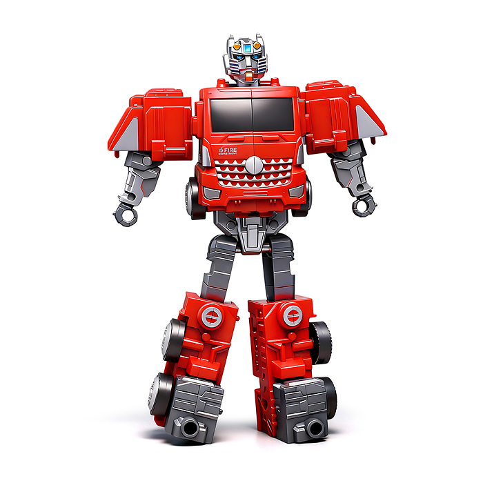 Робот 788-92Y 5 в 1 трансформирующийся в пожарную машину, в коробке