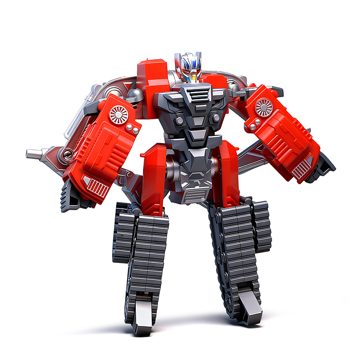 Робот 788-92Y 5 в 1 трансформирующийся в пожарную машину, в коробке