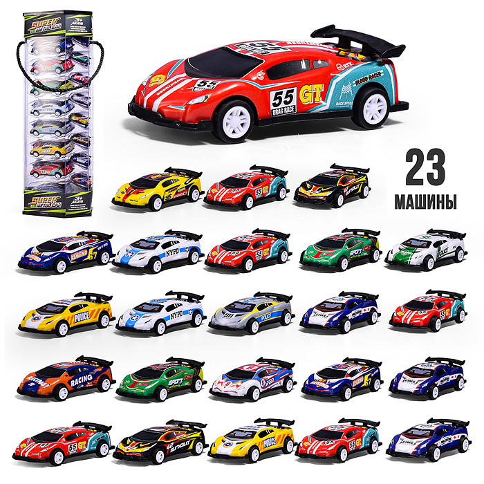 Набор машин KZ957-101 "Супер драйв" металл, в коробке