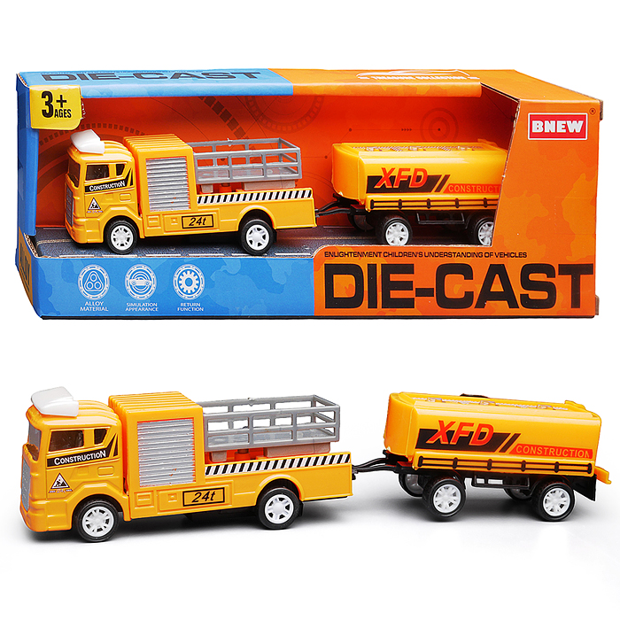 Машина BX-182 "Лесовоз" металл, в коробке