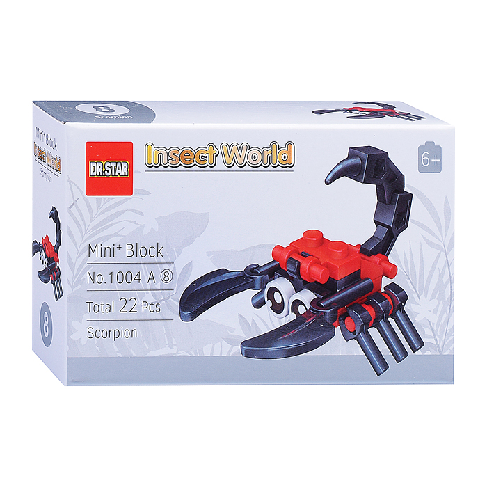 Фото к товару Конструктор 1004A "Насекомые" (в ассортименте) в коробке Конструктор 1004A "Насекомые" (в ассортименте) в коробке