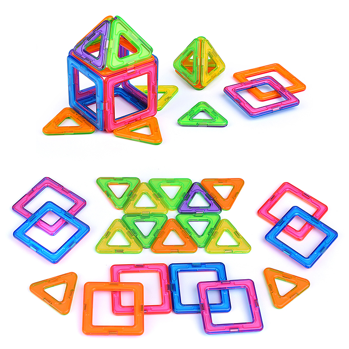 Конструктор магнитный MG0005 большой, (20 дет.) в пакете