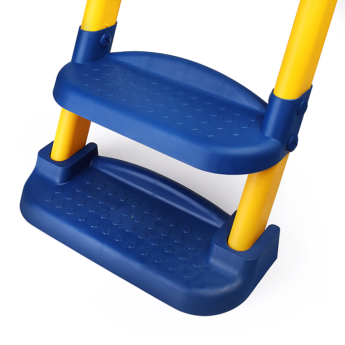 Детская накладка на унитаз со ступенькой (синий)