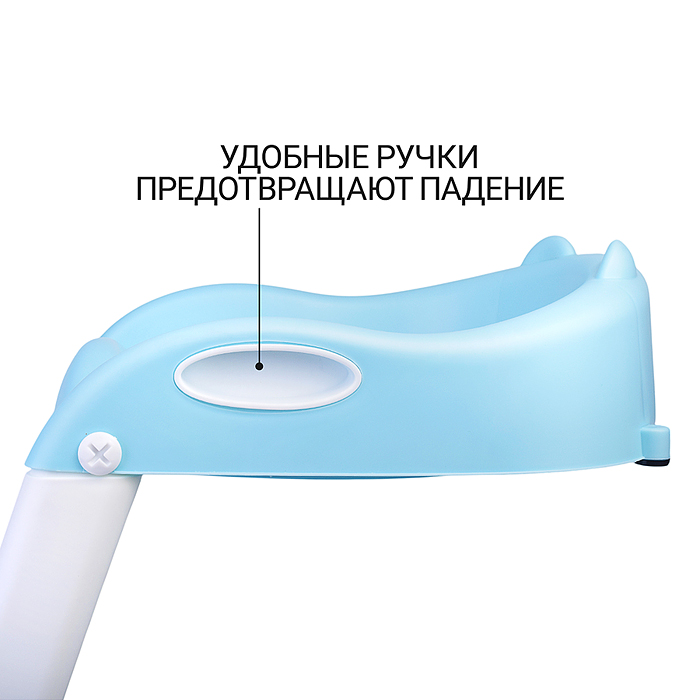Детская накладка на унитаз со ступенькой (голубой)