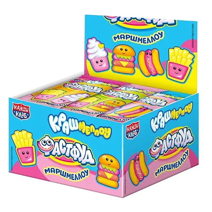 Маршмеллоу "Крашмеллоу Фастфуд" 9г*40шт