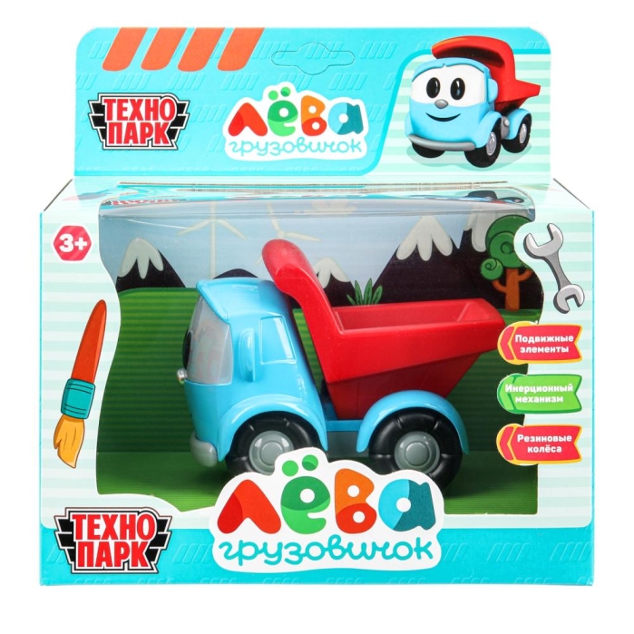 Машина металл Грузовичок Лева 11 см, (багажник) инерц., в коробке 