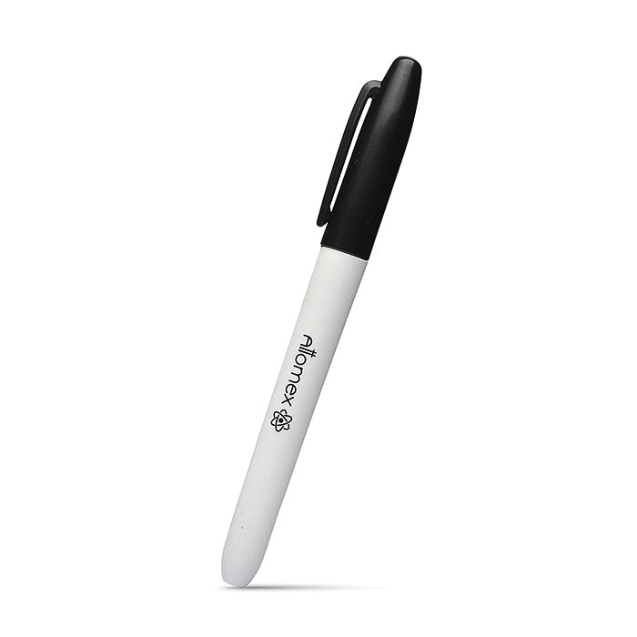 Маркер перманентный "Attomex" круглый корпус, пулевидный наконечник, ширина линии 2 мм, черный