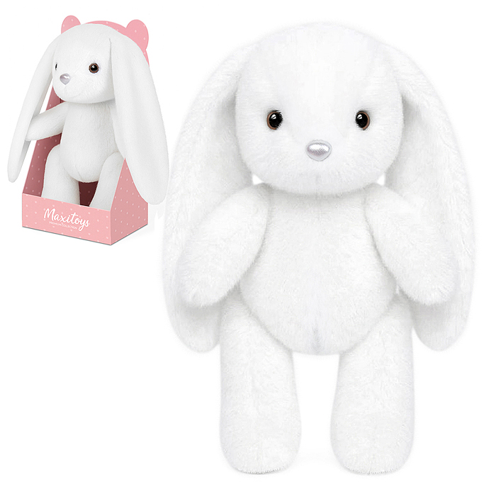 Зайка Белый, 20 см, в коробке