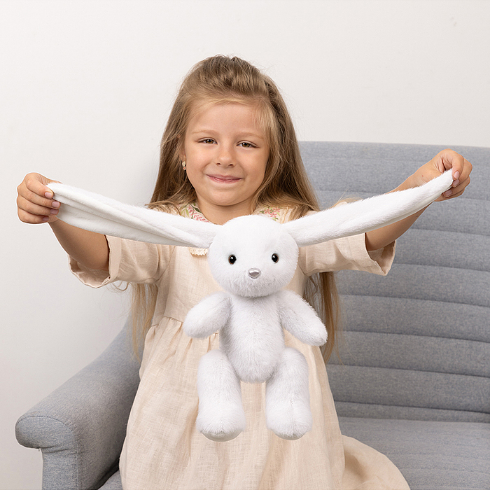 Зайка Белый, 20 см, в коробке