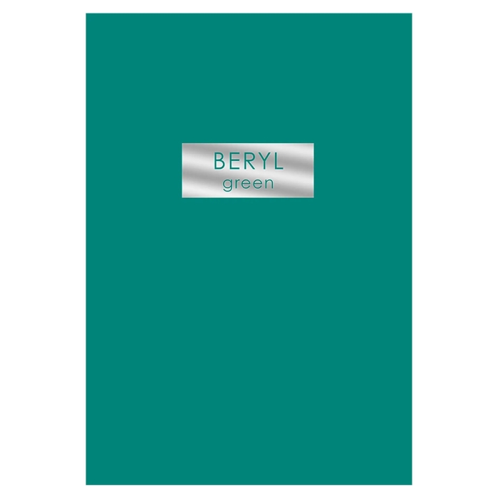 Тетрадь 48л. клетка "Beryl Green" скрепка. Обл.: мел.картон пантон. печ, ламинация soft touch,