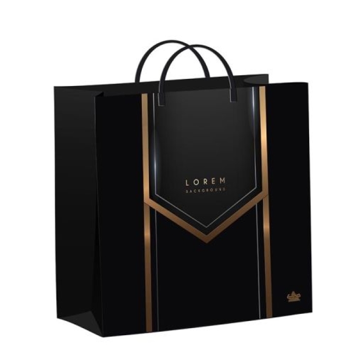 Пакет "Черный бэкграунд" мягкий пластик размер (260х240х140)